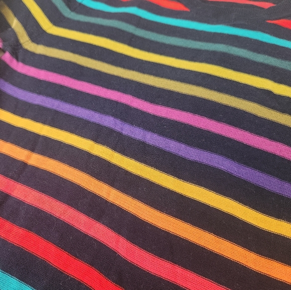 NWOT Trina Turk Collette Rainbow Stripe Crewneck Shirt - Picture 3 of 5